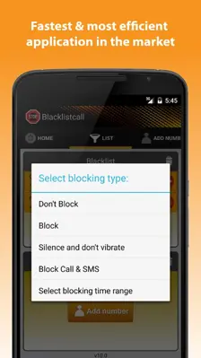 Blacklistcall android App screenshot 0