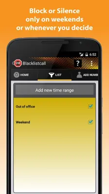 Blacklistcall android App screenshot 2