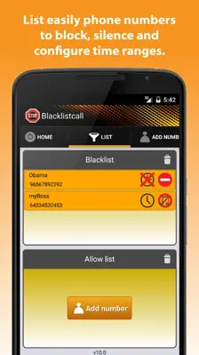 Blacklistcall android App screenshot 3